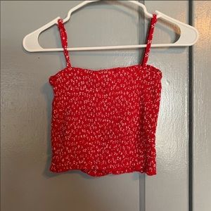 Brandy Melville Smocked Crop Top
